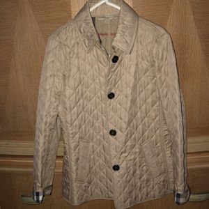 100% Authentic NWOT Beige Burberry Quilted Jacket